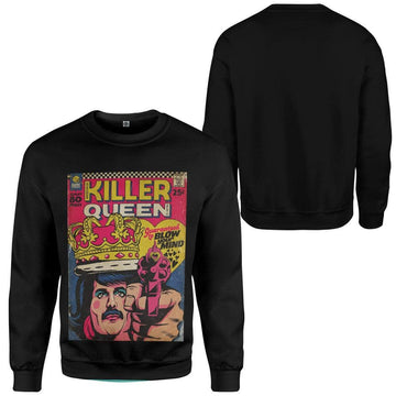 Gearhumans 3D Freddie Mercury Killer Queen Vintage Comic Book Covers Custom Sweatshirt Apparel
