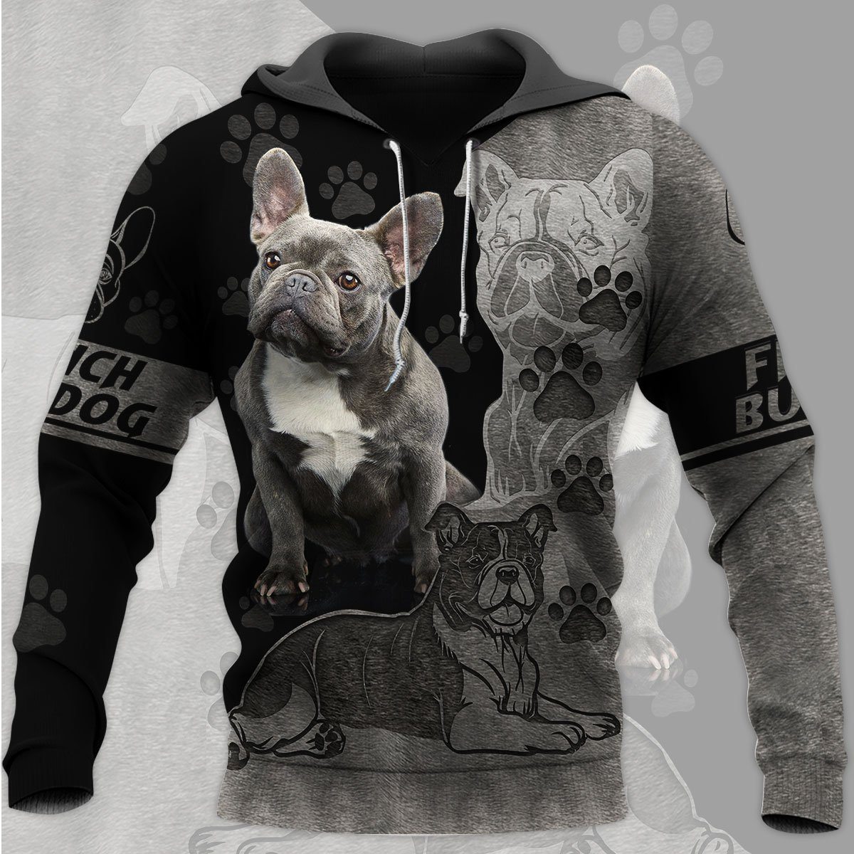 Gearhuman 3D French Bulldog Lovers Custom Tshirt Hoodie Apparel GV09125 3D Apparel 