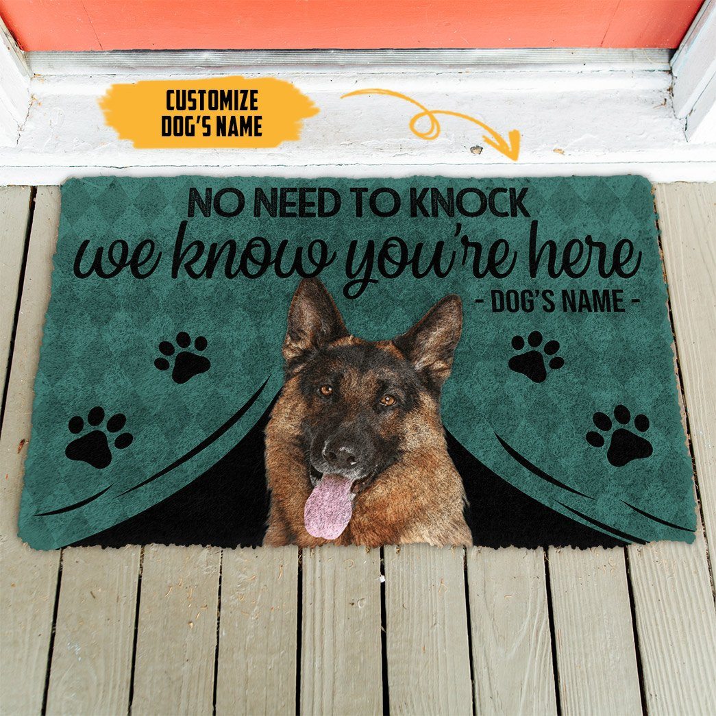 Gearhuman 3D French Bulldog We Know Youre Here Custom Name Doormat GW01021 Doormat