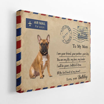 Gearhumans 3D French Bulldog You Are My Life Canvas