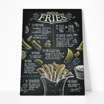 Gearhumans 3D French Fries Recipe Canvas