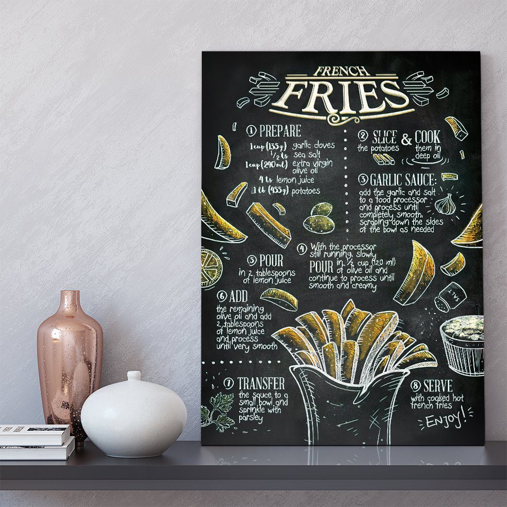 Gearhuman 3D French Fries Recipe Canvas GK26025 Canvas