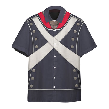 Gearhuman 3D French Light Infantry Custom Short Sleeve Shirt GV171133 Short Sleeve Shirt Short Sleeve Shirt S 