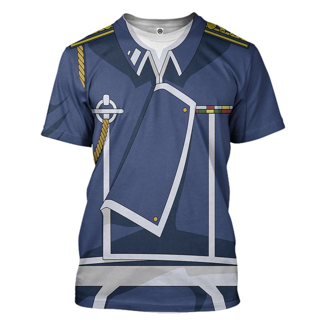 Gearhuman 3D Fullmetal Alchemist Colonel Roy Mustang Custom Tshirt Hoodie Apparel GW28013 3D Apparel T-Shirt S