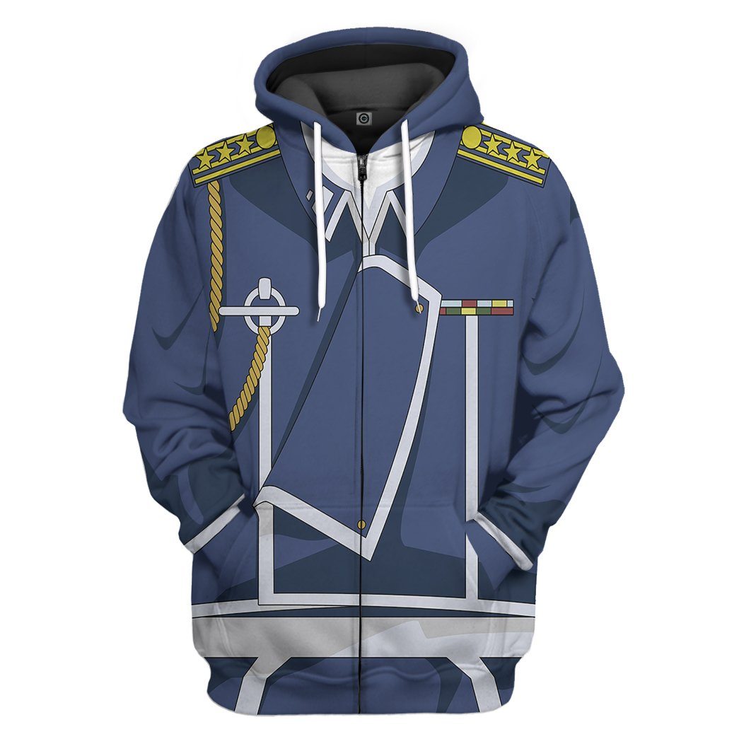 Gearhumans 3D Fullmetal Alchemist Colonel Roy Mustang Custom Tshirt Ho, image size:1045x1045
