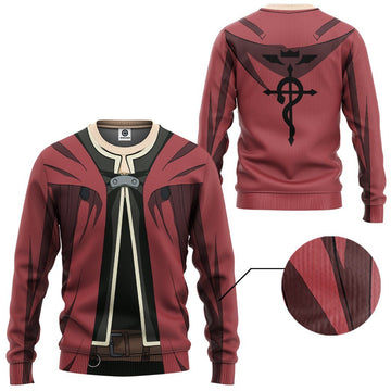 Gearhumans 3D Fullmetal Alchemist Edward Elric Custom Tshirt Hoodie Apparel