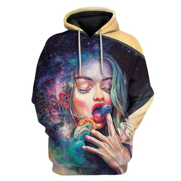 Gearhumans 3D Galaxy Sweets Custom T-Shirts Hoodies Apparel