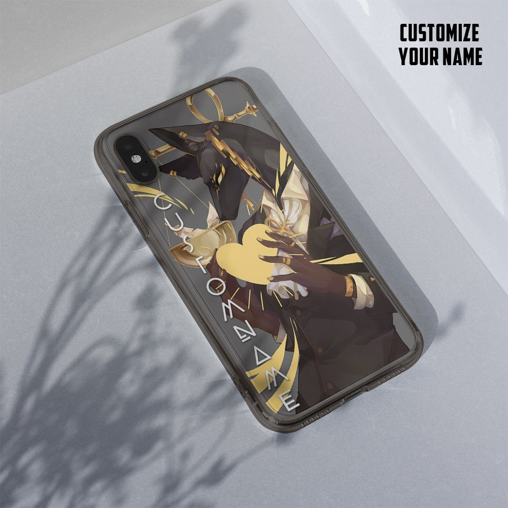 GearHuman 3D Gentle Anubis Custom Name PhoneCase GR07013 Glass Phone Case 