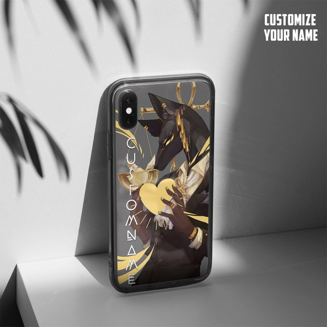 GearHuman 3D Gentle Anubis Custom Name PhoneCase GR07013 Glass Phone Case 