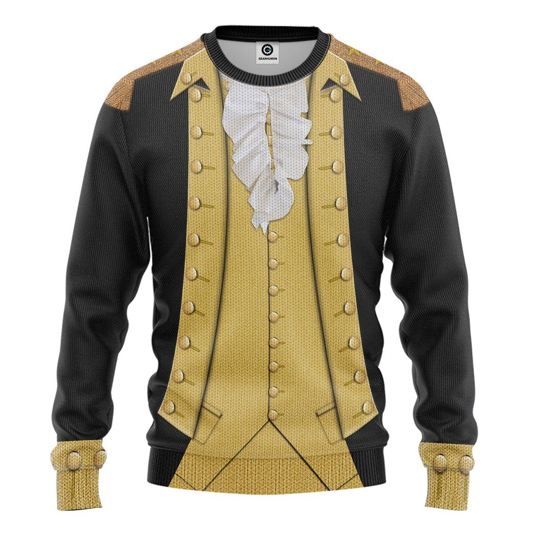 Gearhuman 3D George Washington Custom Ugly Sweatshirt GV13101 Sweatshirt Sweatshirt S 