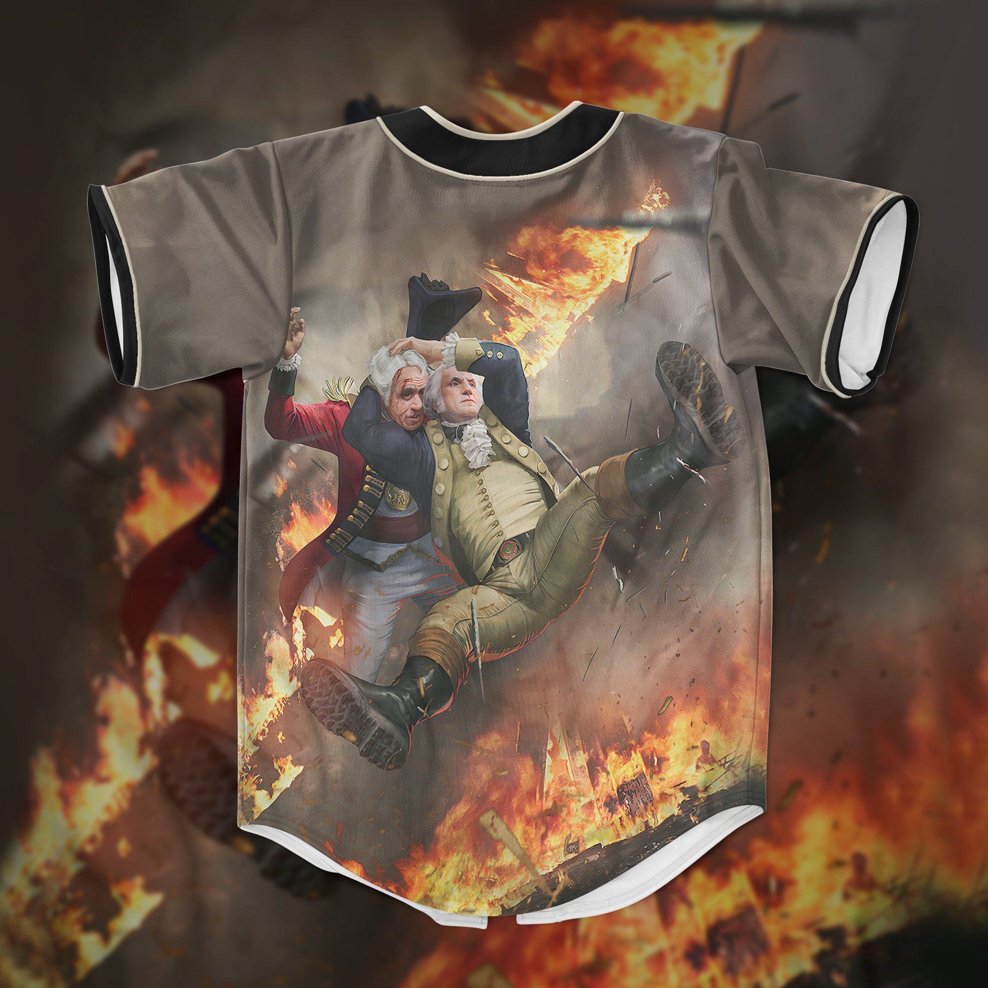 Gearhuman 3D George Washington Stunner Custom Jersey Shirt GW0107217 Jersey Shirt 