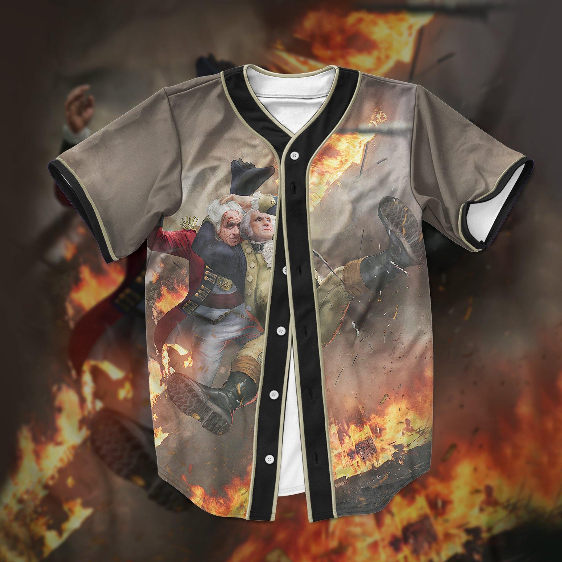 Gearhuman 3D George Washington Stunner Custom Jersey Shirt GW0107217 Jersey Shirt 