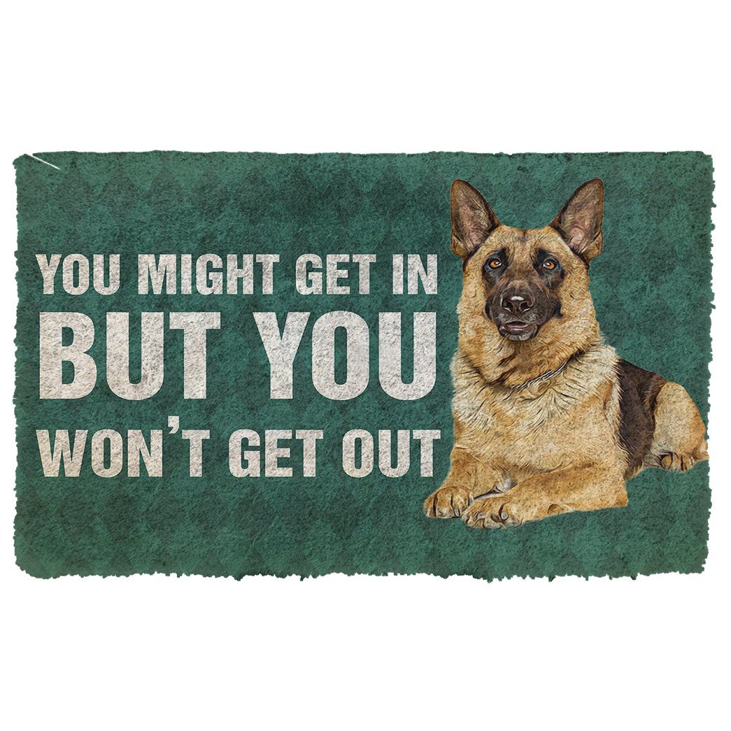 Gearhuman 3D German Shepherd You Won't Get Out Doormat GK260124 Doormat Doormat S(15,8''x23,6'')