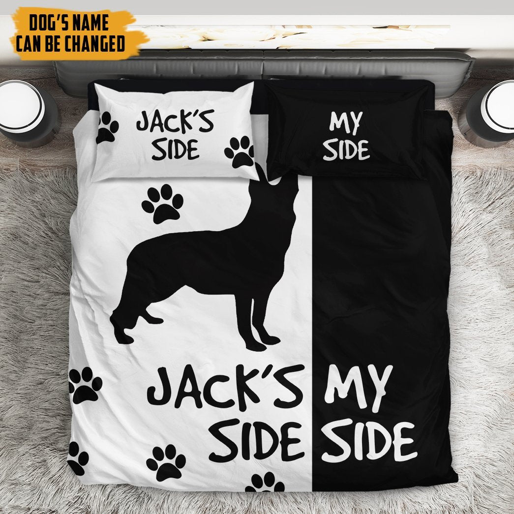 Gearhuman 3D German Shepherds Side My Side Custom Name Bedding Set GW11033 Bedding Set