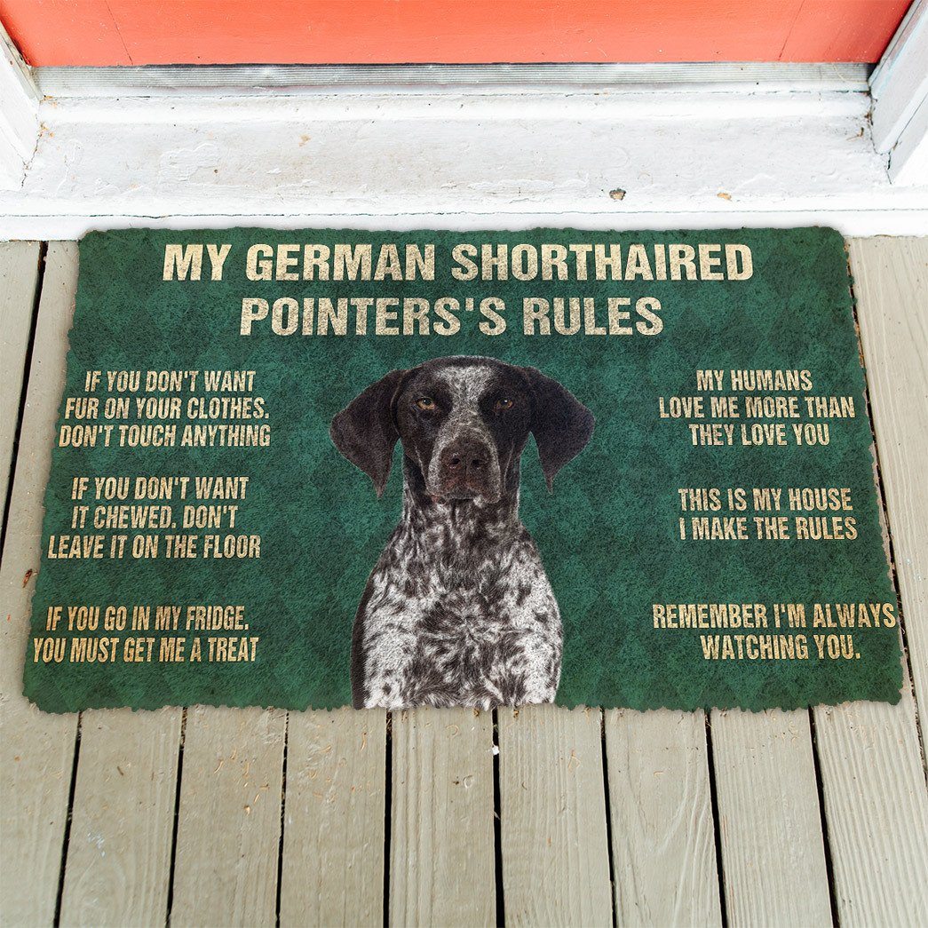 Gearhuman 3D German Shorthaired Pointers's Rules Doormat GK250125 Doormat