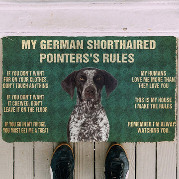 Gearhumans 3D German Shorthaired Pointers's Rules Doormat