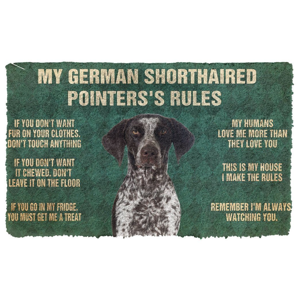 Gearhuman 3D German Shorthaired Pointers's Rules Doormat GK250125 Doormat Doormat S(15,8''x23,6'')