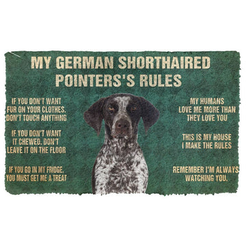 Gearhuman 3D German Shorthaired Pointers's Rules Doormat GK250125 Doormat Doormat S(15,8''x23,6'')