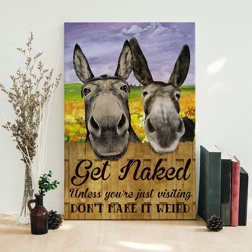 Gearhuman 3D Get Naked Donkey Canvas GB08038 Canvas