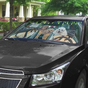 Gearhumans 3D Ghostbuster Dog Cosplay Custom Car Auto Sunshade