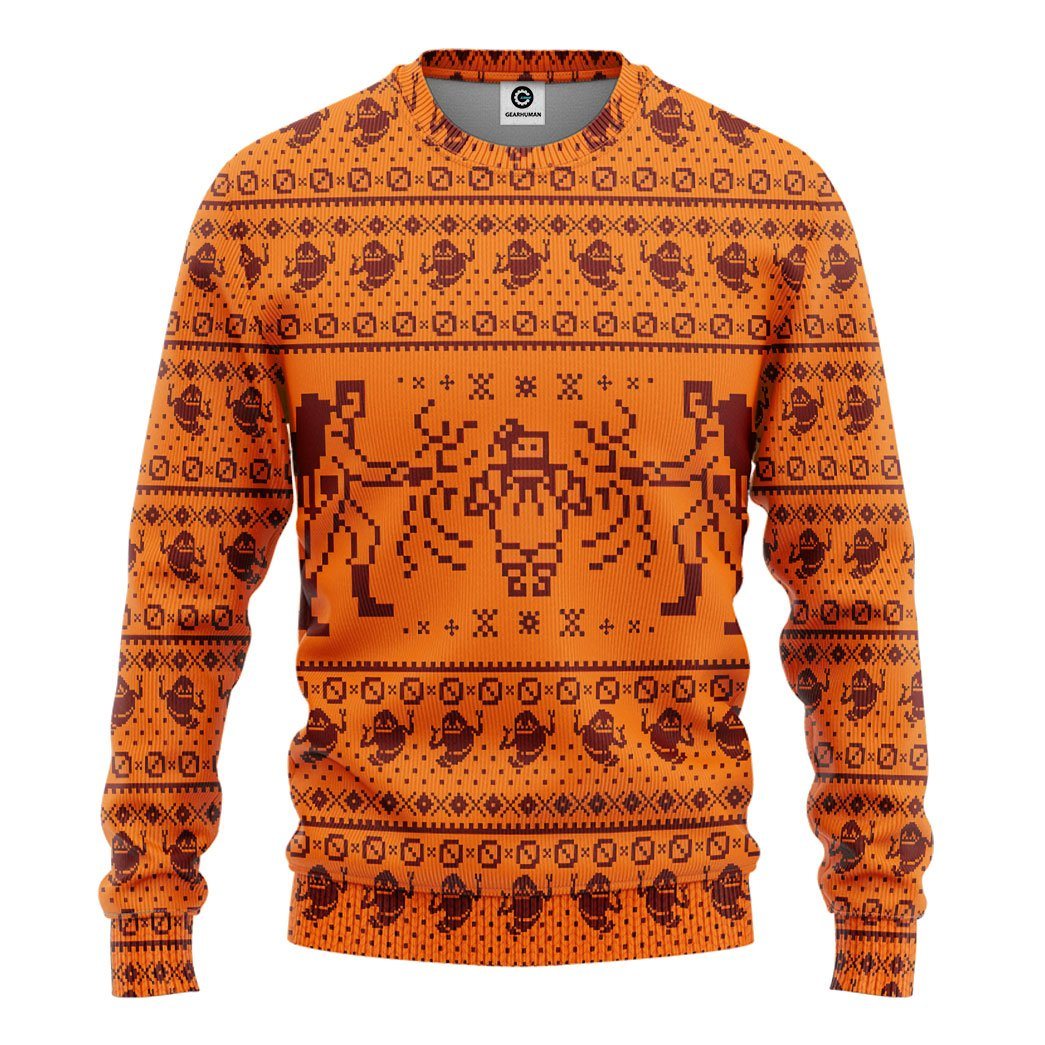 Gearhuman 3D Ghostbusters Ugly Christmas Sweater Custom Tshirt Hoodie Apparel GV291025 3D Apparel Long Sleeve S 
