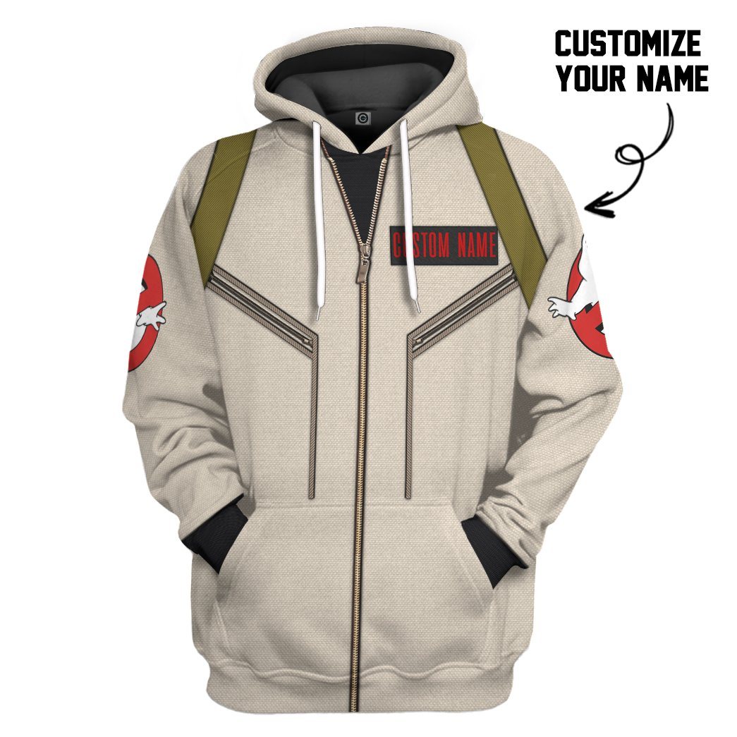 Gearhuman 3D Ghostbusters Venkman Hero Custom Name Tshirt Hoodie Apparel GV180114 3D Apparel Hoodie S 