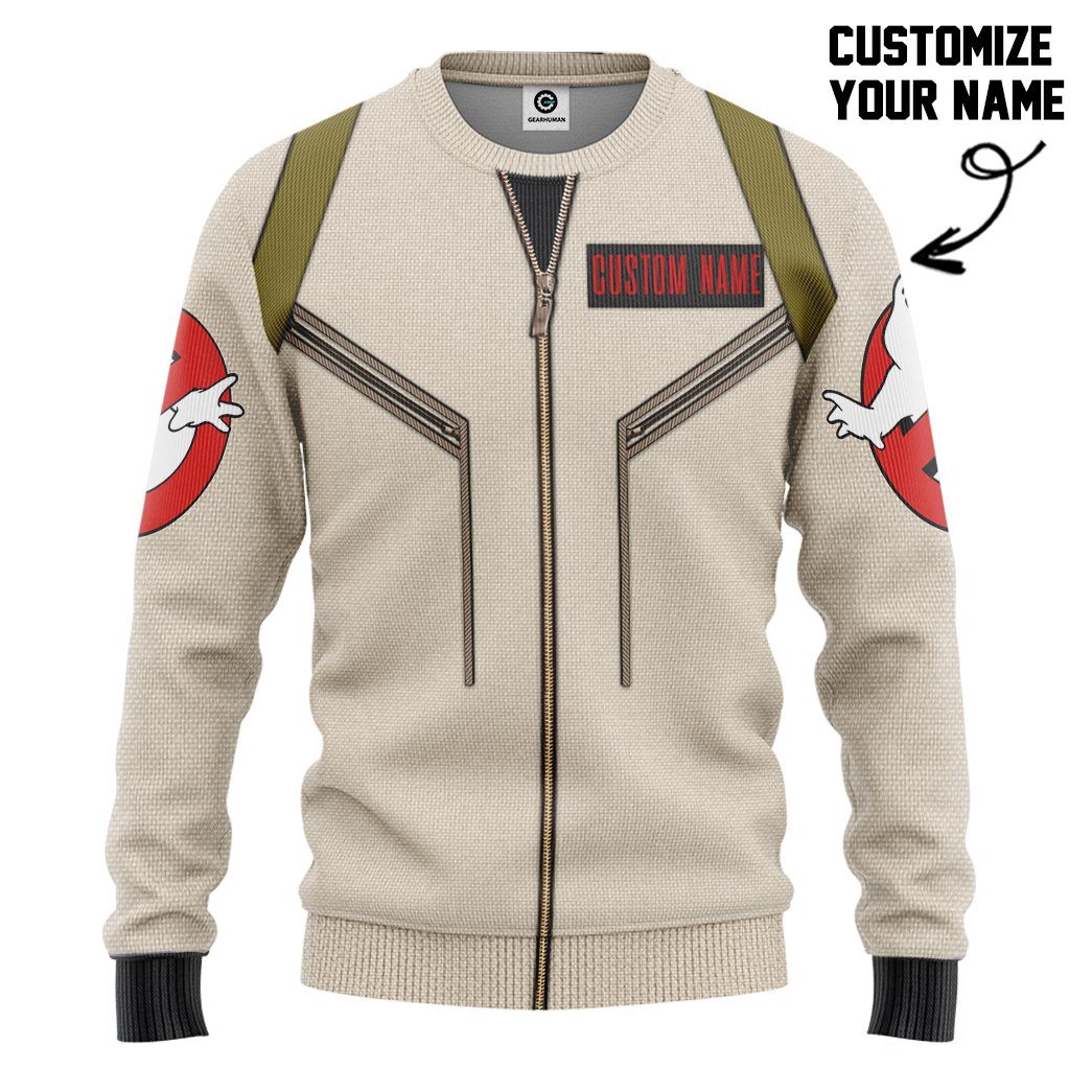Gearhuman 3D Ghostbusters Venkman Hero Custom Name Tshirt Hoodie Apparel GV180114 3D Apparel Long Sleeve S 