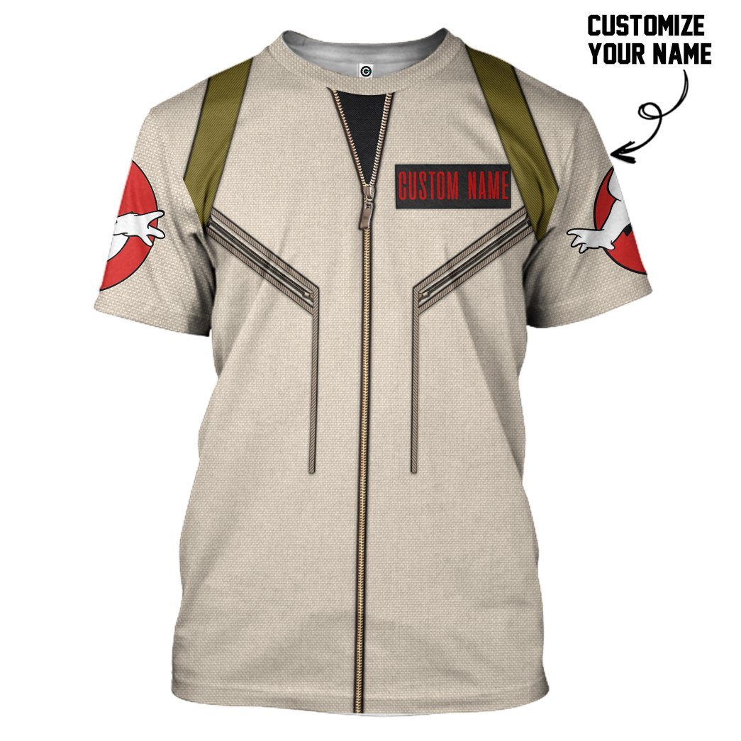 Gearhuman 3D Ghostbusters Venkman Hero Custom Name Tshirt Hoodie Apparel GV180114 3D Apparel T-Shirt S 