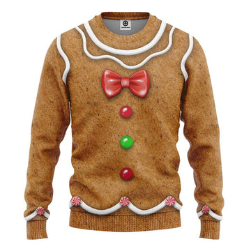 Gearhuman 3D Gingerbread Costume Custom Sweatshirt Apparel GW07109 Sweatshirt Sweatshirt S 