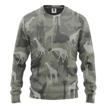 Gearhumans 3D Giraffe Camo Custom Tshirt Hoodie Apparel