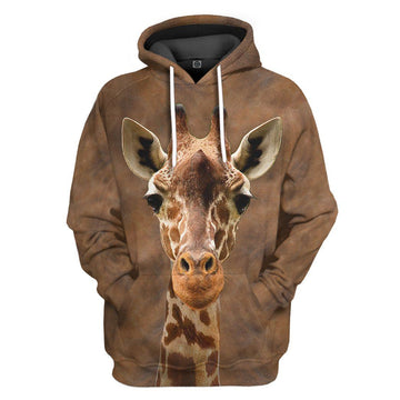 Gearhumans 3D Giraffe Front And Back Tshirt Hoodie Apparel