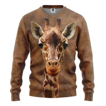 Gearhumans 3D Giraffe Front And Back Tshirt Hoodie Apparel