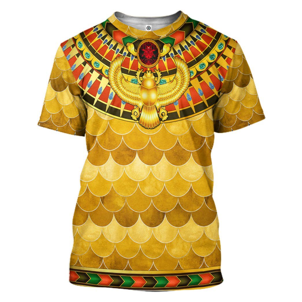 Gearhuman 3D Gold Pharaoh Cosplay Custom Tshirt Hoodie Apparel GK060111 3D Apparel T-Shirt S 