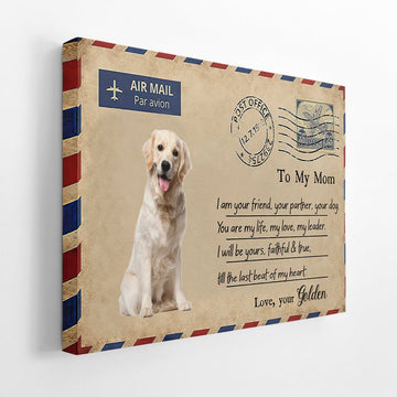 Gearhumans 3D Golden Retrieve You Are My Life Canvas