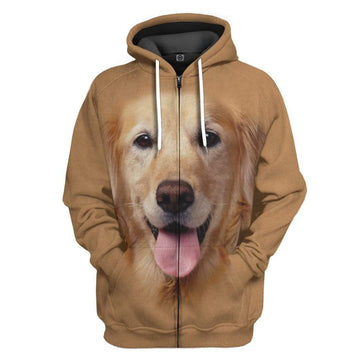 Gearhumans 3D Golden Retriever Custom Hoodie Apparel