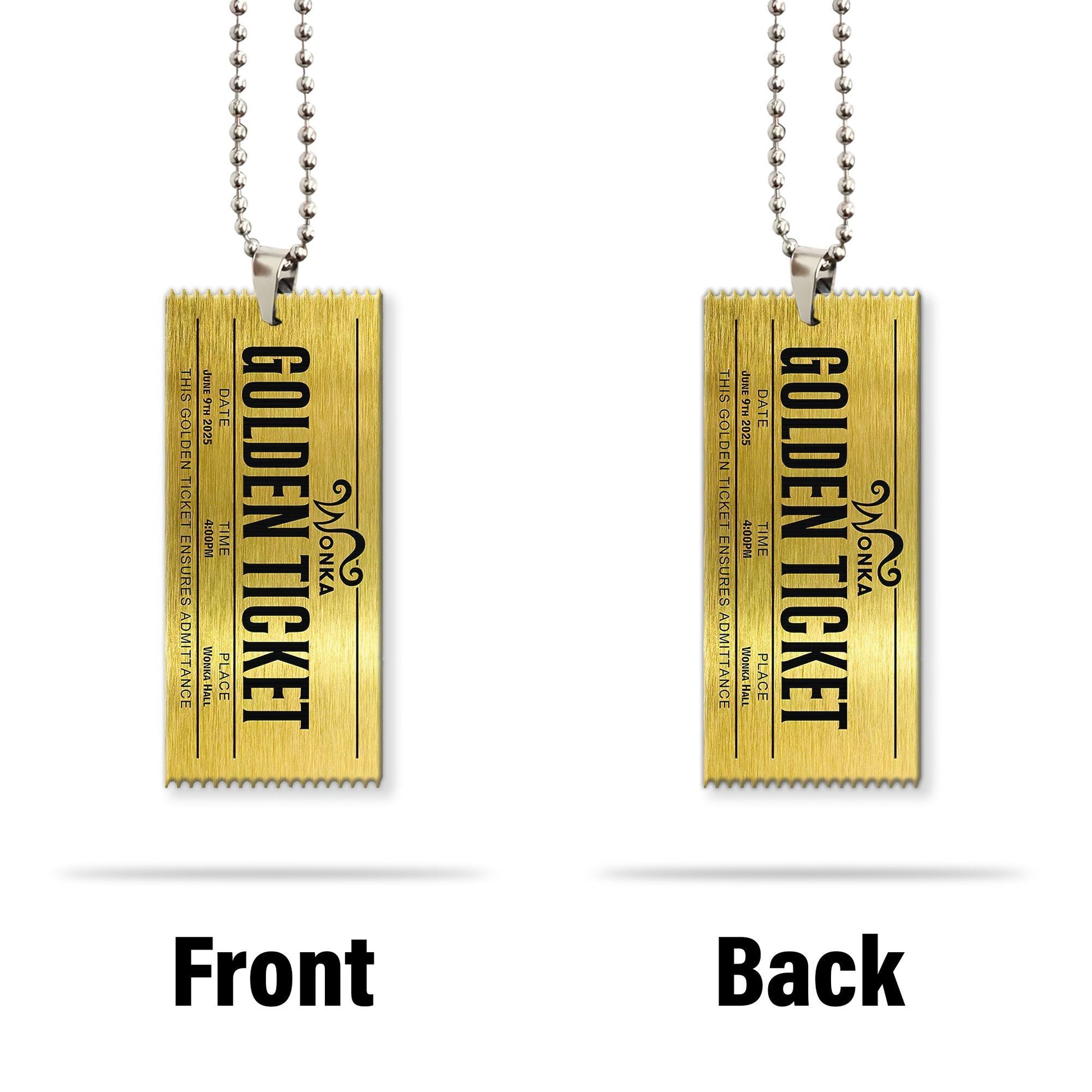 Gearhuman 3D Golden Ticket To The Chocolate Factory Car Hanging ZK1006219 Car Hanging 