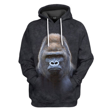 Gearhumans 3D Gorilla Front And Back Tshirt Hoodie Apparel