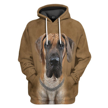 Gearhumans 3D Great Dane Front And Back Tshirt Hoodie Apparel