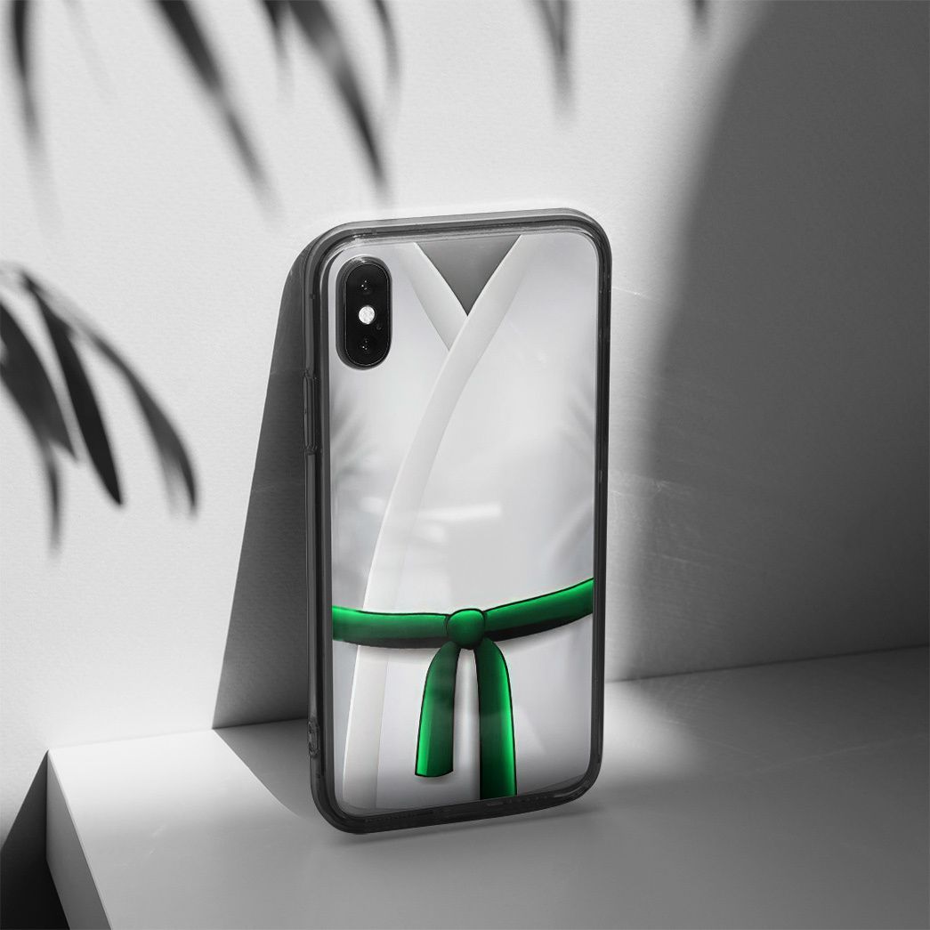 Gearhuman 3D Green Karate Belt Phone Case ZK1706216 Glass Phone Case 