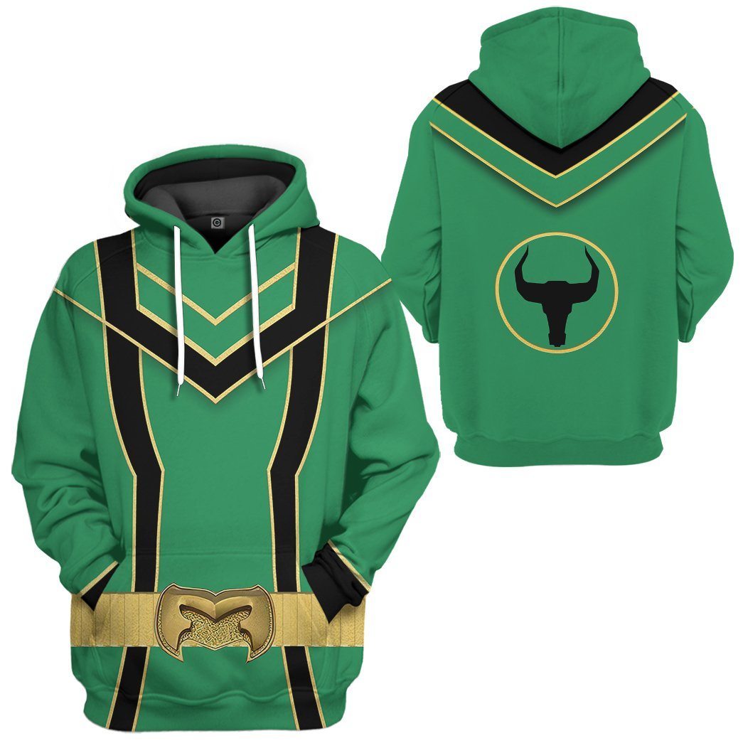 Gearhuman 3D Green Power Rangers Mystic Force Tshirt Hoodie Apparel GB130116 3D Apparel 