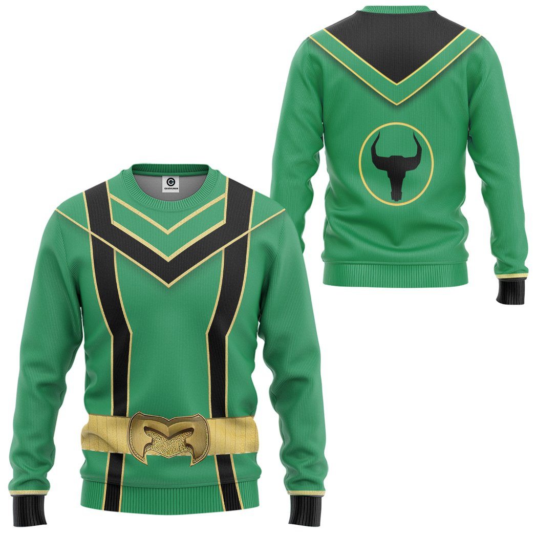 Gearhuman 3D Green Power Rangers Mystic Force Tshirt Hoodie Apparel GB130116 3D Apparel 