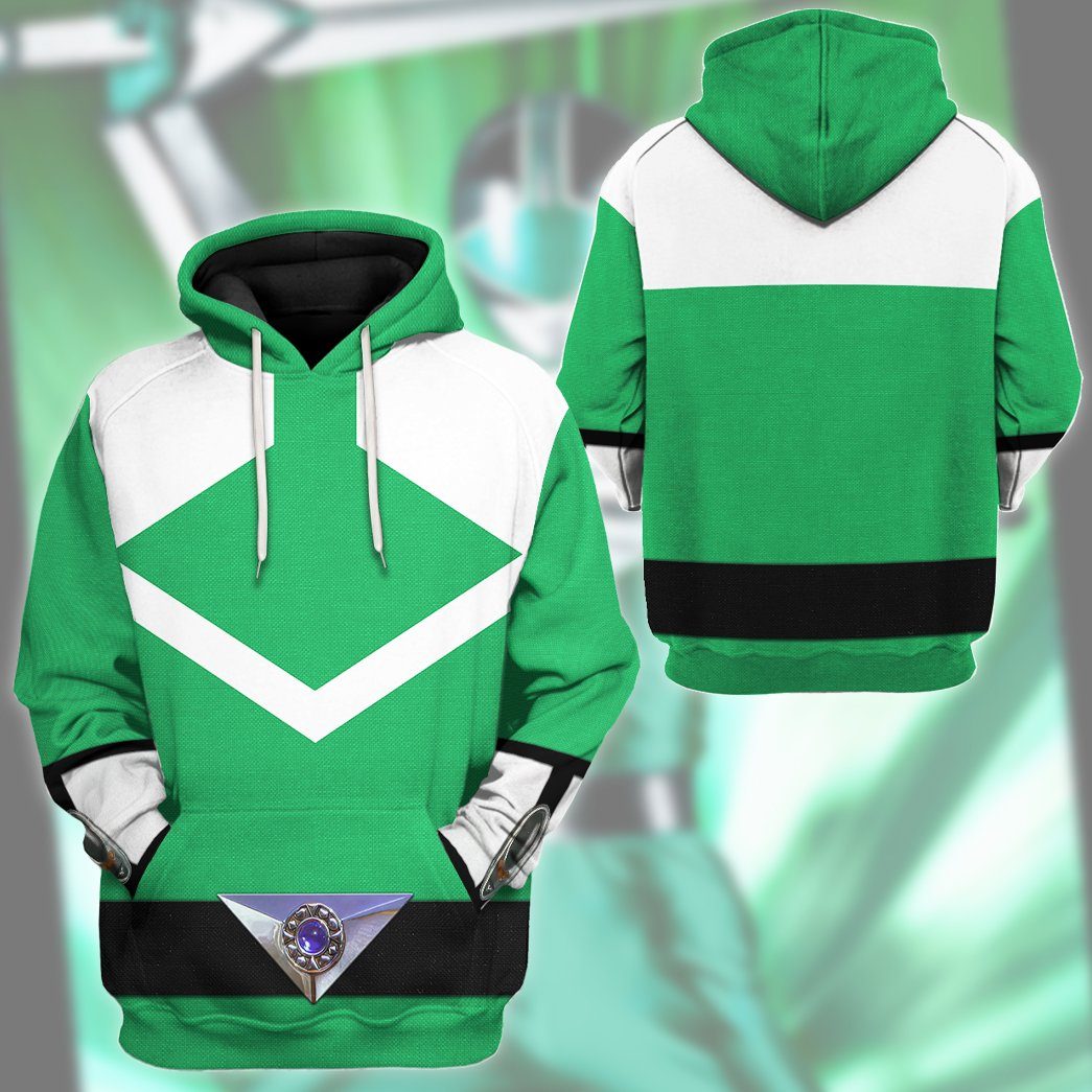Gearhuman 3D Green Power Rangers Time Force Tshirt Hoodie Apparel GB15019 3D Apparel 