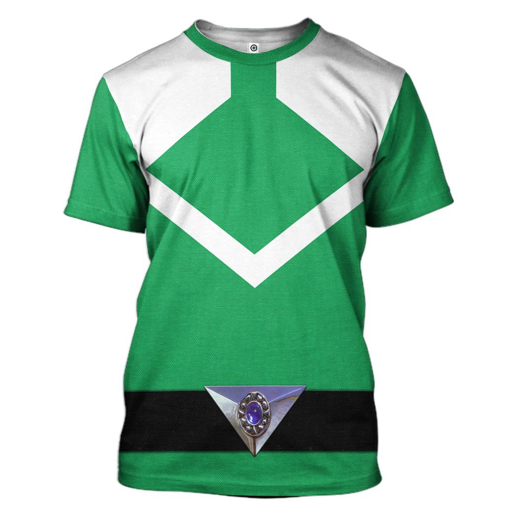 Gearhuman 3D Green Power Rangers Time Force Tshirt Hoodie Apparel GB15019 3D Apparel T-Shirt S 