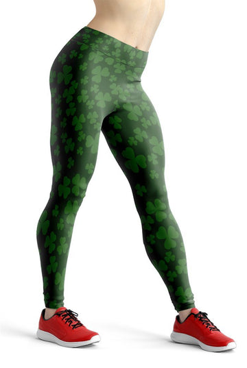 Gearhuman 3D Green Shamrock St Patrick Legging GK290114 Leggings Leggings S
