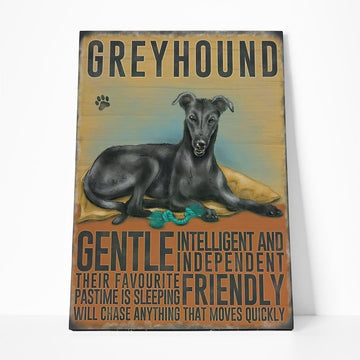 Gearhumans 3D Greyhound Dog Vintage Quotes Custom Canvas