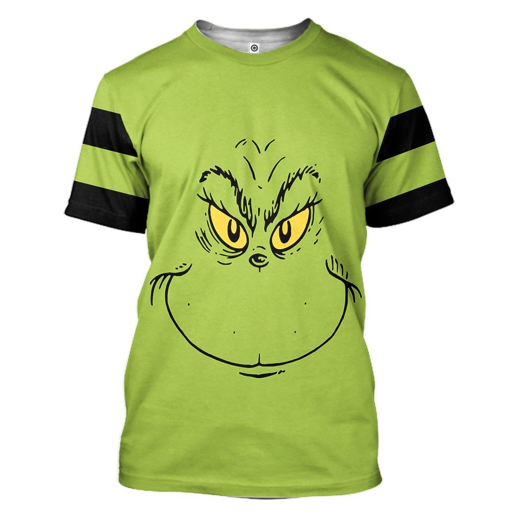 Gearhuman 3D Grinch Stripes Tshirt Hoodie Apparel GB06018 3D Apparel T-Shirt S 