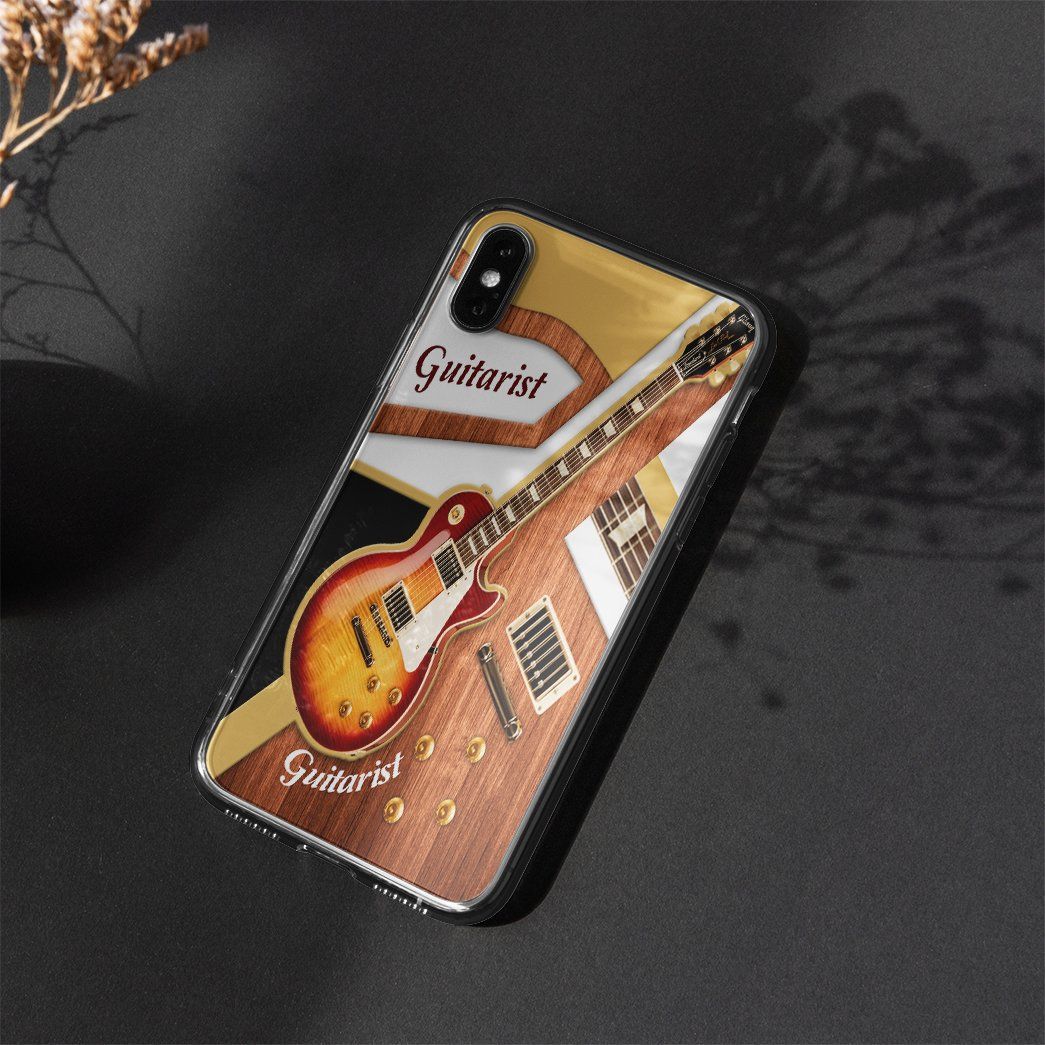 Gearhuman 3D Guitarist Custom Phonecase GB16011 Glass Phone Case 