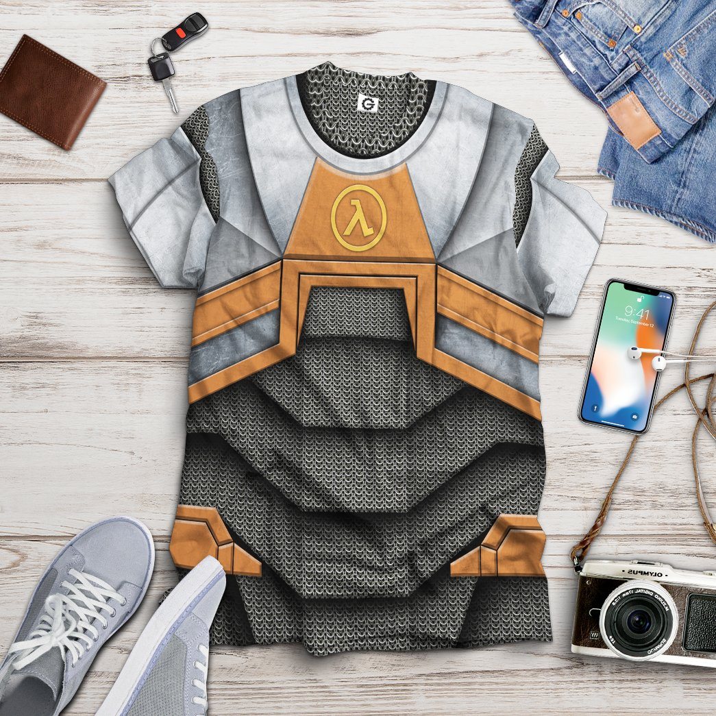 Gearhuman 3D Half life Dr Gordon Freeman Tshirt Hoodie Apparel GB080114 3D Apparel 