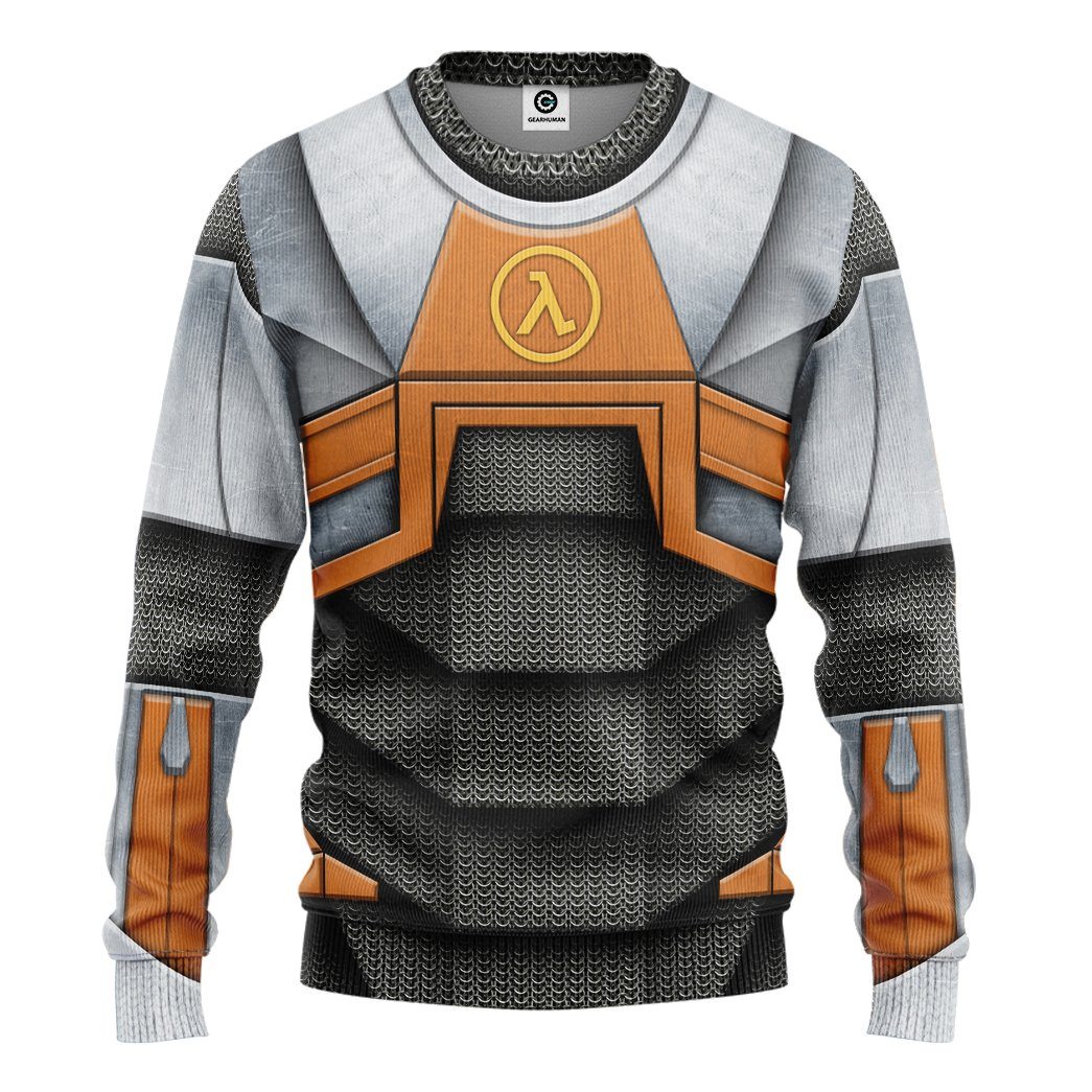 Gearhuman 3D Half life Dr Gordon Freeman Tshirt Hoodie Apparel GB080114 3D Apparel Long Sleeve S 