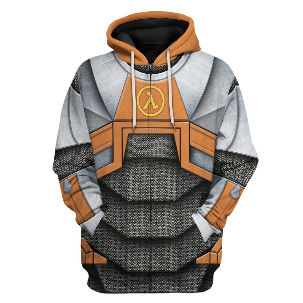 Gearhumans 3D Half life Dr Gordon Freeman Tshirt Hoodie Apparel